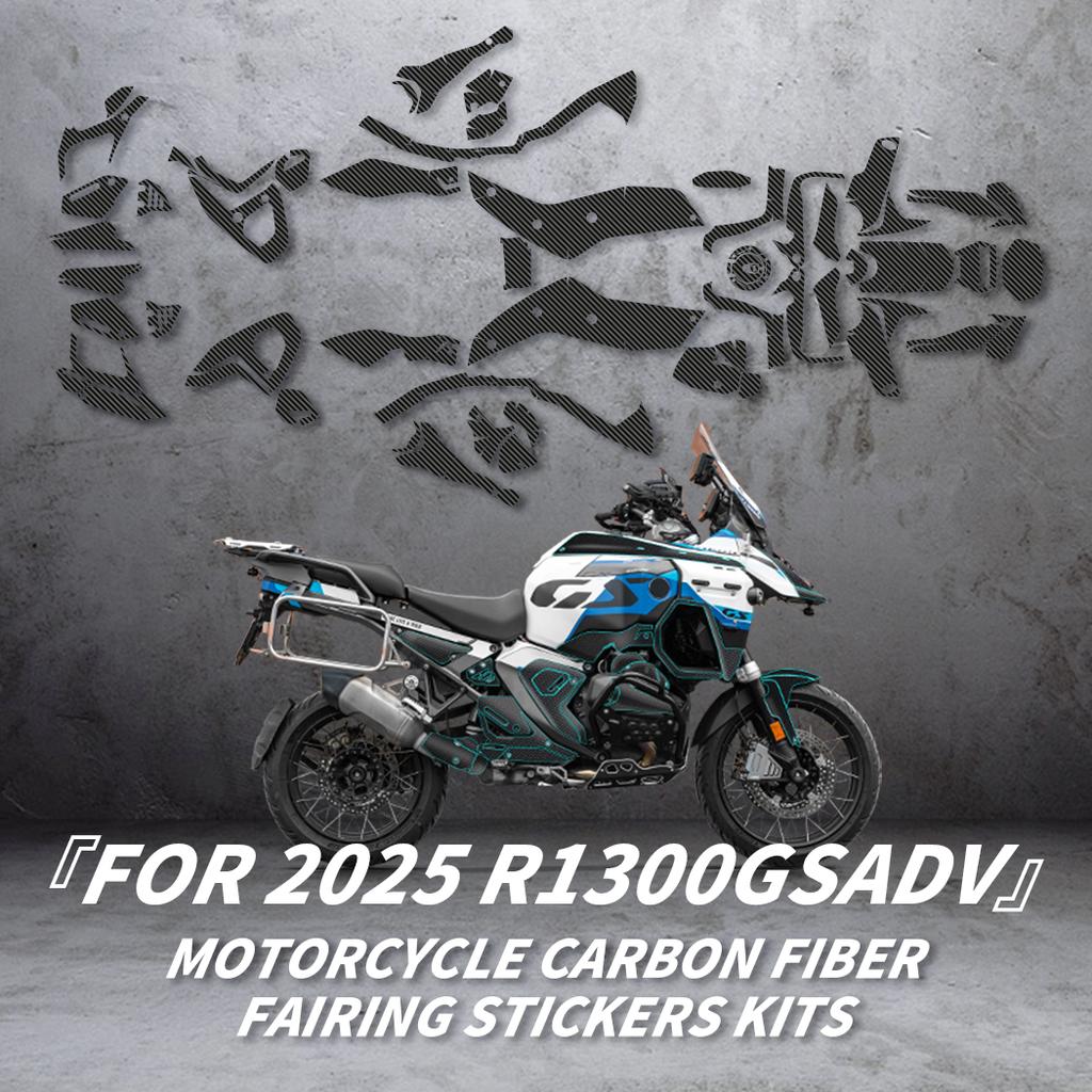 For 2025 BMW R 1300 GS ADV Thick Armor Film Tank Pad Full Body Decal Set - Anti-Scratch Shockproof Styling Motorcycle Accessorie