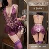 Sexy underwear lace one-piece open crotch uniform strap hanging neck revealing breasts seduction pajamas perspective sexy clothes passion