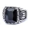 New  Black Zircon Men's Hip-hop Ring