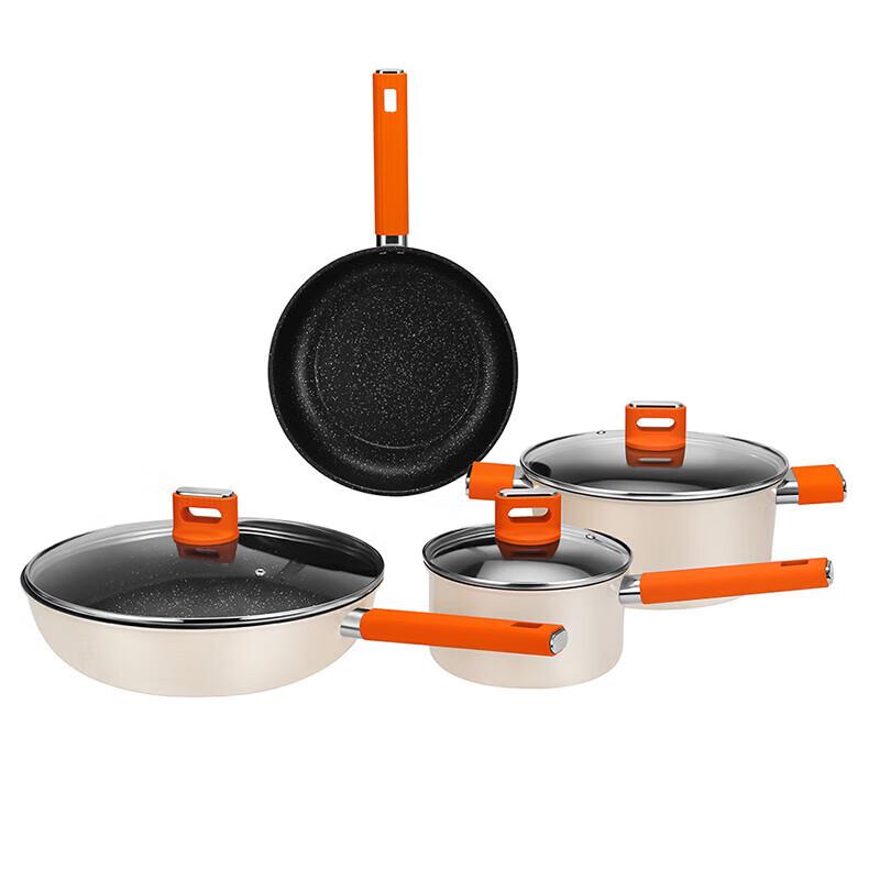 DESLON Jin Orange 4-Piece Non-stick Cookware Set