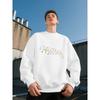 Men's Street Style Crew Neck Sweatshirt With Colorful Musical Notes Print For Commuting And Leisure.