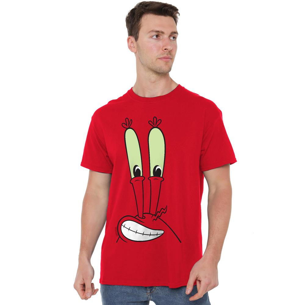 SpongeBob SquarePants Mens Smile Mr Krabs Face T-Shirt
