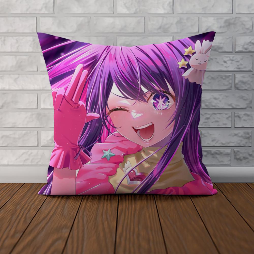 Hoshimachi Suisei Pillow Case For Car Sofa Decorative Home Doublesided Print Plush Square Throw Pillow Cushion Cover