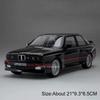 Scale 1:24 M4 M3 Car Model Toy Metal Diecast Doors Opened Supercar Exquisite Interior Design Models Office Table Ornament
