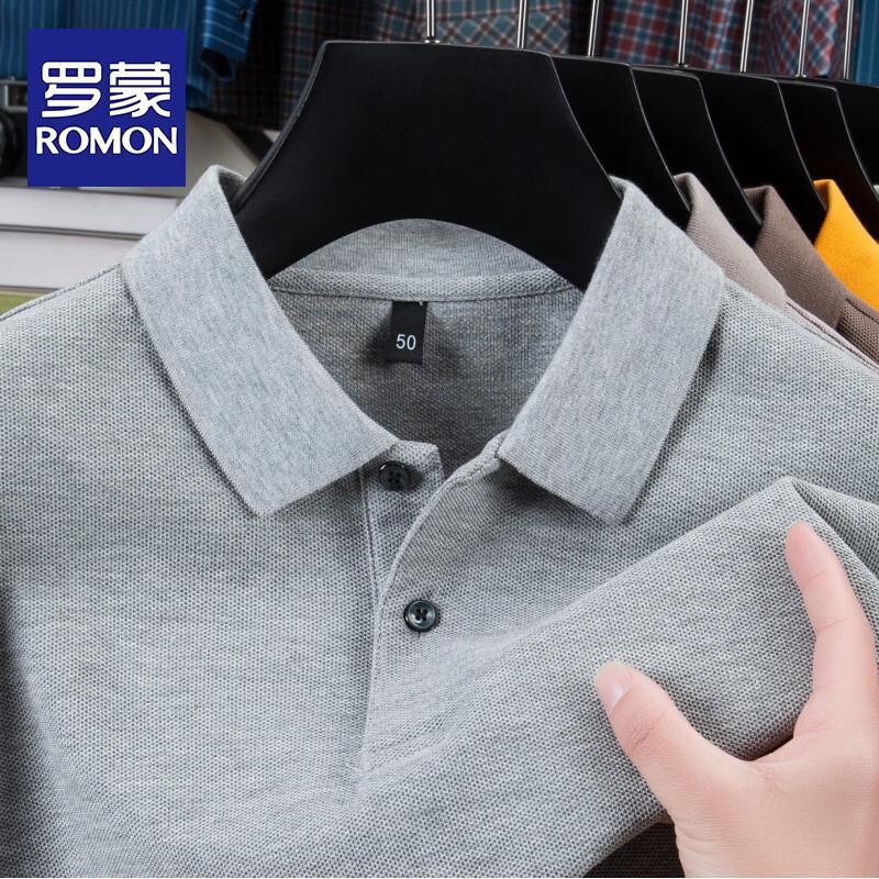 Romon Men s Short Sleeve Polo Shirt 48