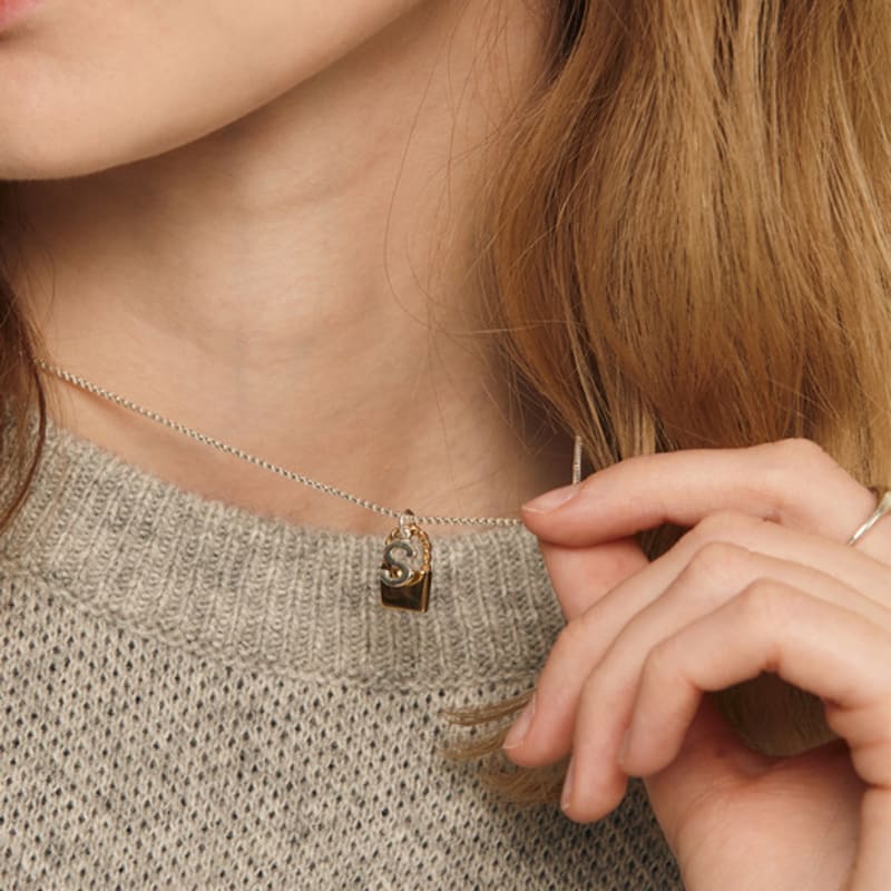 

murmur [925silver]Combi lock initial necklace P