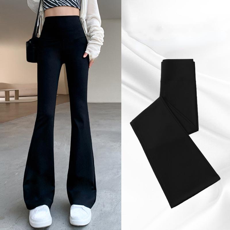 Pantaloni A Zampa Donna Minetom - Vita Alta, Elasticizzati, Stampa Sportiva, Per Yoga E Tempo Libero