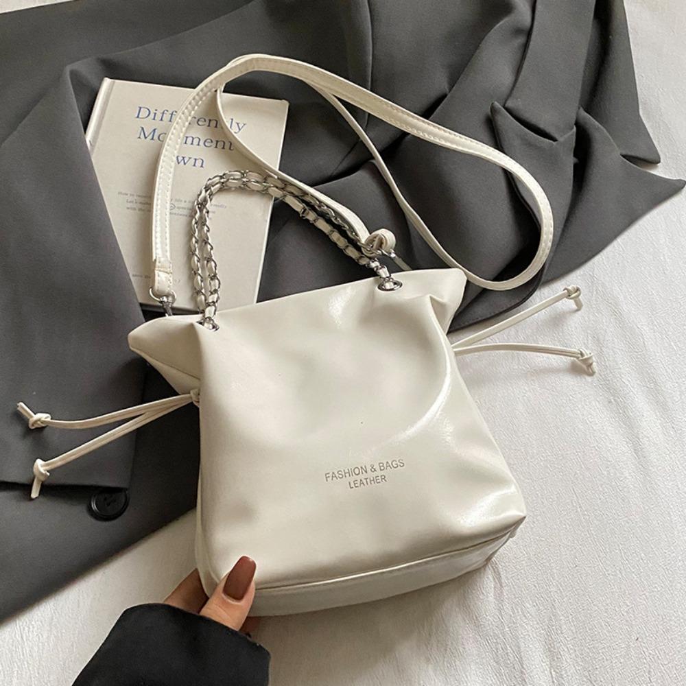

Gifts Chain Women s Bucket Bag Large Capacity Solid-Color Shoulder Bags Women Tote Bags