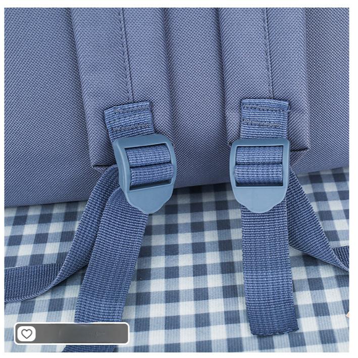 Rucsac pentru studenți, rucsac din pânză, capacitate mare, set de 4 piese, rucsac