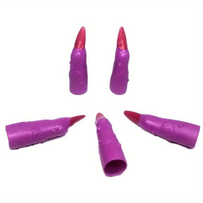 Halloween Prop Random Color Witch Ghost Holiday Party Decora Environmenatal Protection Zombie Fake Fingers Witch Nail Set Cover