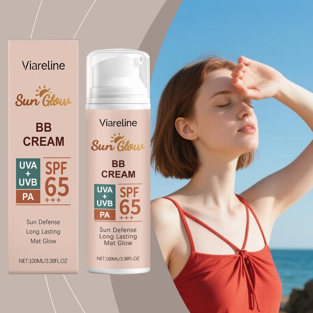 VIARELINE Tinted BB Cream: Lightweight, Hydrating, Non-Sticky, Refreshing Facial Sunscreen for Summer.