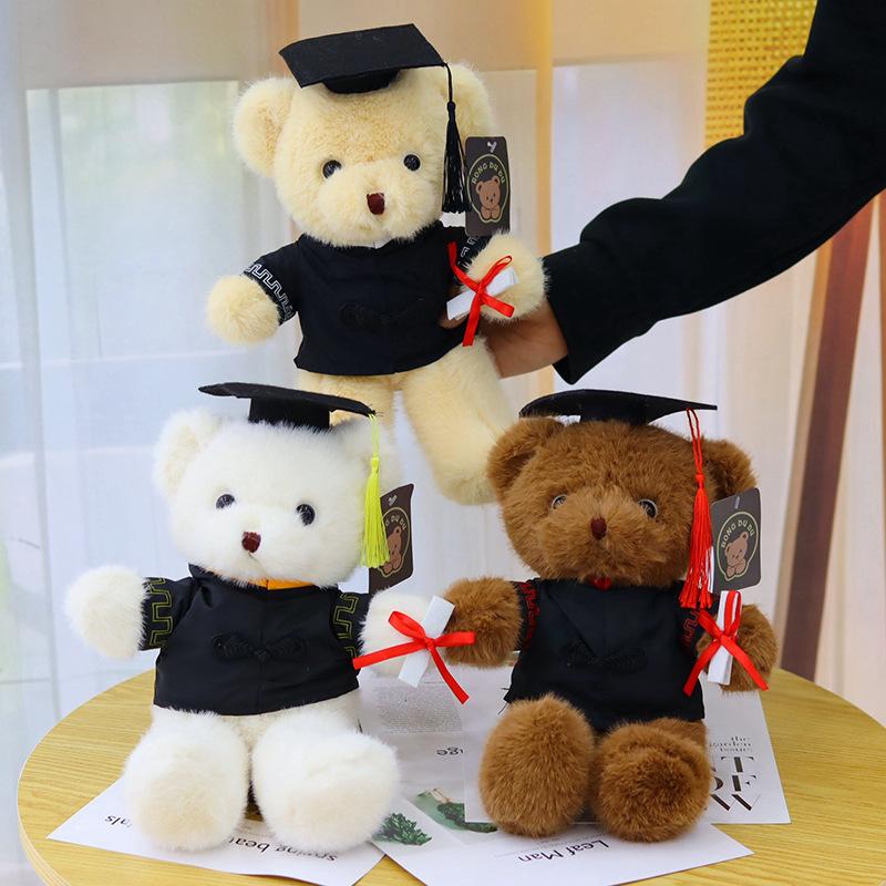 Graduation Doctor Bear Doll with Hat Bear Doll Teddy Bear Plush Toy Graduation Event Gift