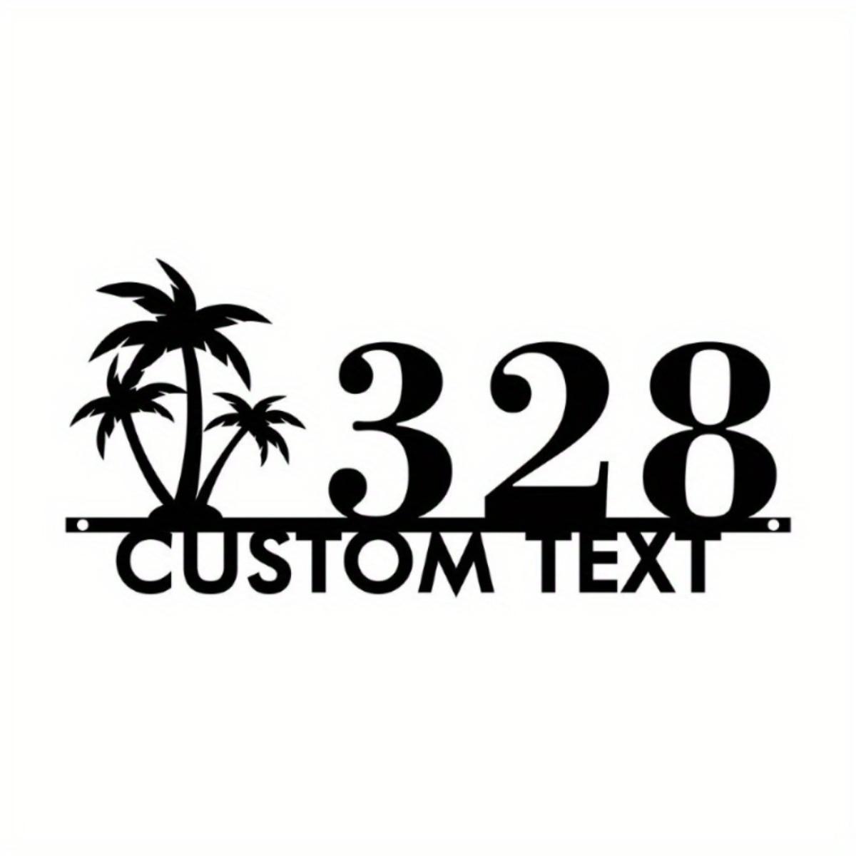 

Customized Tropical Palm House ID Sign, Premium Metal Craft, Sleek Address Decor M