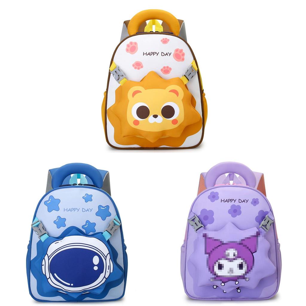 Cartoon-Kinderrucksack für Vorschulkinder aus atmungsaktivem Nylon mit gepolsterten Trägern für den Schulgebrauch