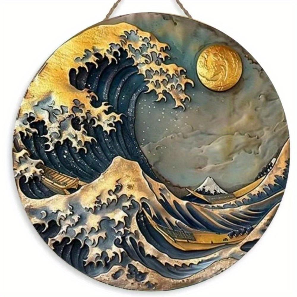 

1 шт. 2d плоский круглый деревянный знак - 20 см, старинный стиль и красивое художественное украшение подарок, подходит для отеля, бара, клуба, домашнего настенного украшения 20cm*20cm