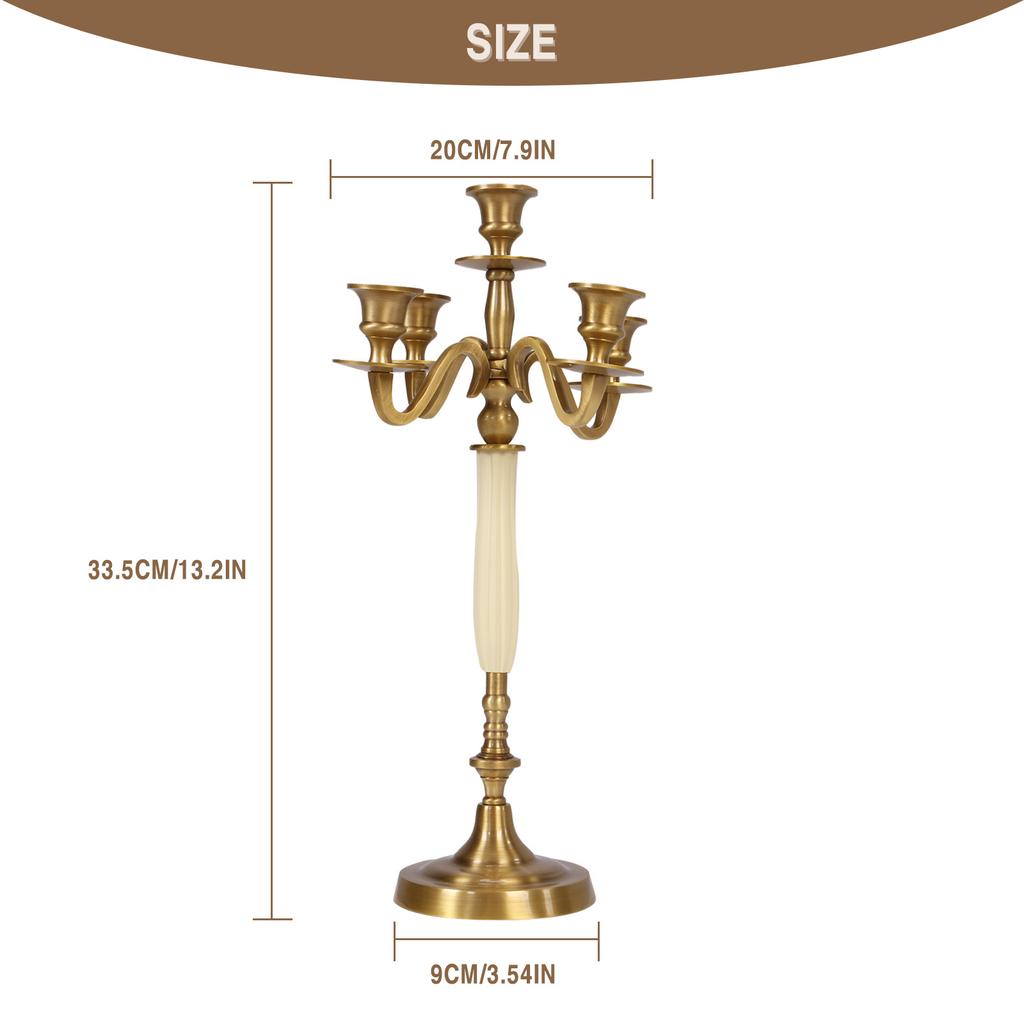 3/5 Arms Metal Taper Candle Holders Candlestick Holders Vintage Modern Decorative Centerpiece Candlestick Holders for Table Gift