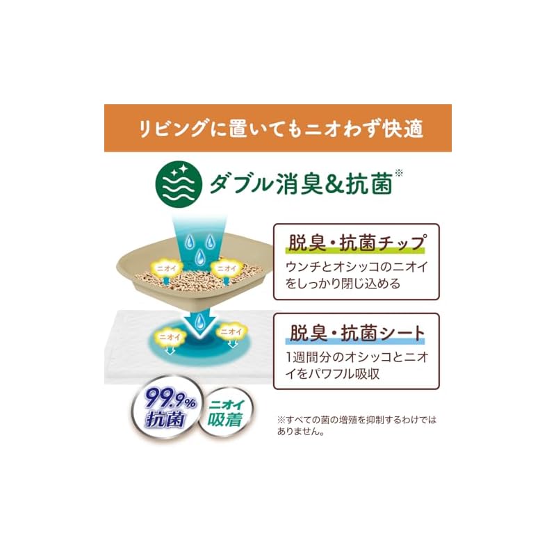 Nyantomo Clean Toilet [Powerful Deodorization with 3 Deodorizing Ingredients] Deodorizing-Antibacterial Sheets 22 Sheets [Cat System Toilet Sheets] []