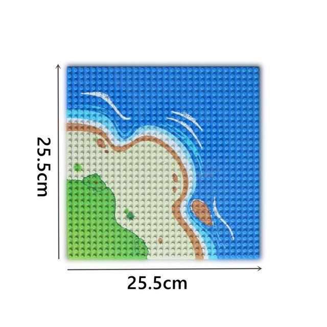 32*32 16x16 Dots Brick Baseplate City Street Road Base Plate Wall Construction 32x16 Building Block Compatible Kid Toys Leduo