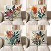 Home Decor Floral Leaves Throw Pillow for Modern Home Pattern Cushion Cover Suitable for Sofa Bedroom Car Pillow Cover