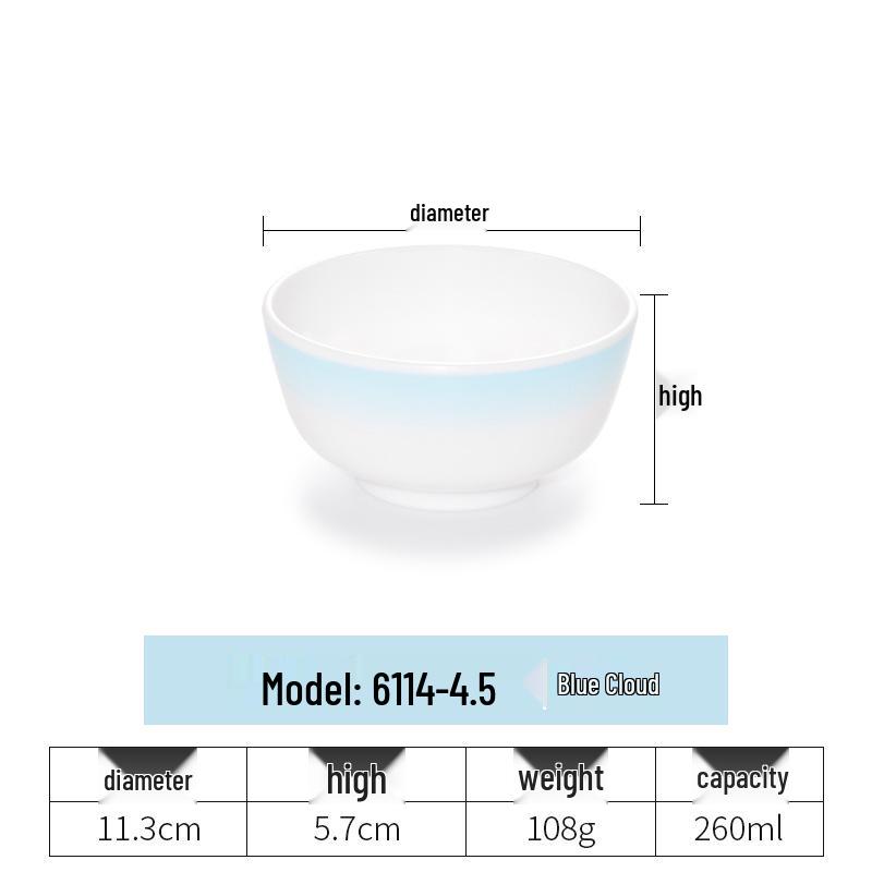 Imitation Porcelain Melamine Ramen Bowl - Large Douli Hat Design for Soup, Mala Tang, Rice Noodles