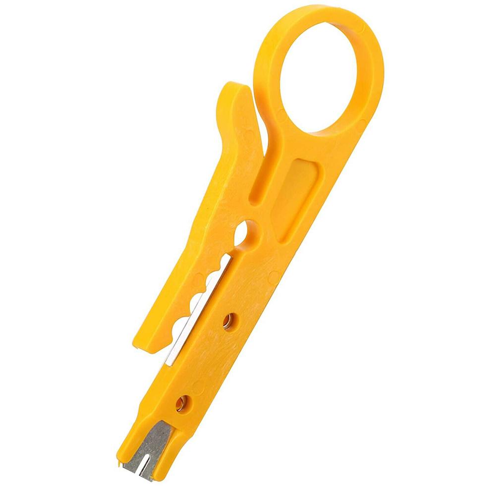 Cable Wire Punch Cutter Stripper Manual Pliers Essential Yellow Cable Stripper Tool for CAT 5 CAT 5e and CAT 6 Data Cables