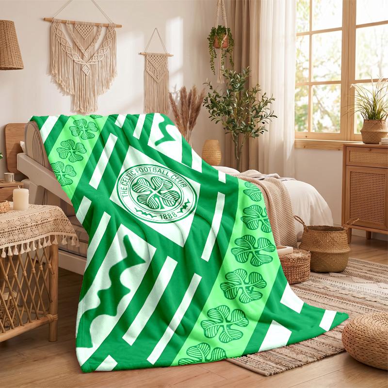 Celtic FC Print Flannel Blanket Soft Warm Sofa Bed Throw Blanket For Home Office Bedroom