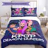 3pcs Kpop Hunter4 pattern bedding set duvet cover set includes duvet cover &pillowcases, perfect all season bedroom decoration & gift