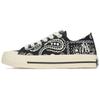 Playball Paisley Lightweight And Breathable Low-Top Skateboard Shoes Unisex Black Sneakers