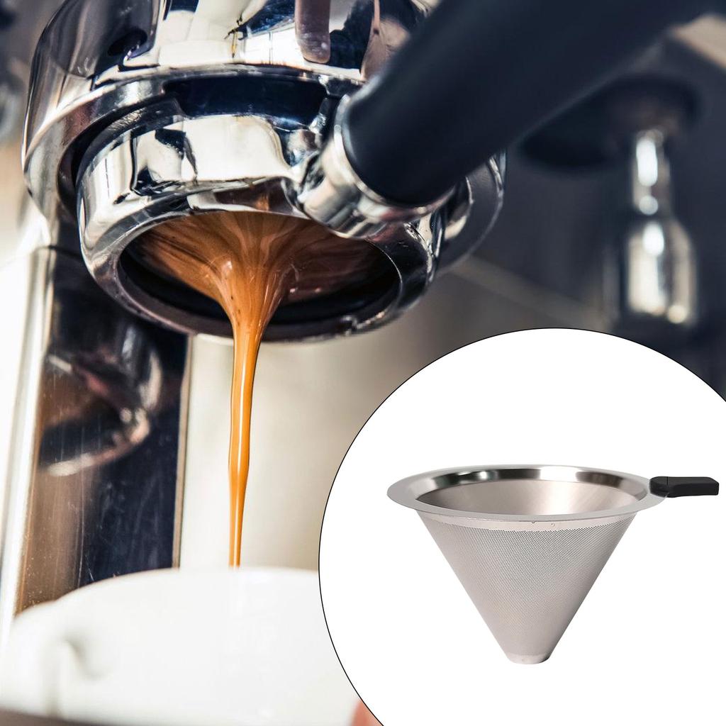 Kaffefilterkopper i rustfritt stål Kaffefilter Kaffefilterkopp Drypper Helle over Kaffefilter Espressoverktøy
