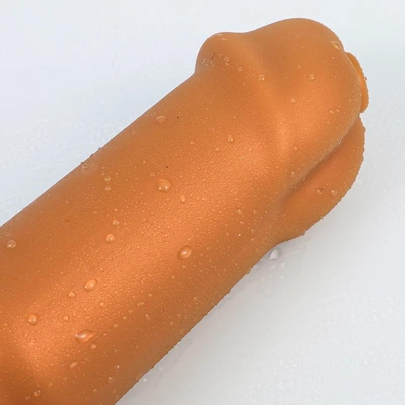 18+ Dospělí Tekutý silikon Zvířecí penis Obrovský anální kolík Vaginální anus Expander s přísavkou Velký tlustý anální dildo Sex Shop
