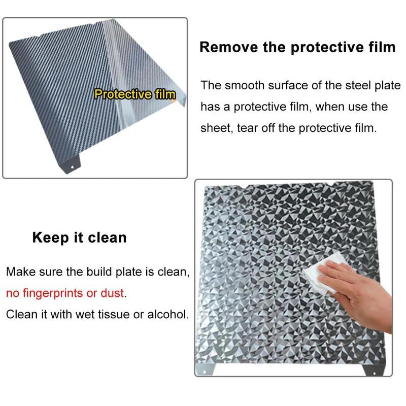 PEI Sheet 310x315mm For Creality K1 Max Double Sided Printing Build Plate PEO PET H1H PEF Spring Steel Sheet for Creality K1 Max