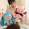 Cartoon Hatsune Miku Plush Toy Stuffed Doll Classic Anime Cute Fufu Hatsune Miku Doll Comfortable Plush Pillow Gift for Girls