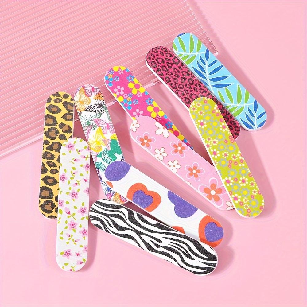 5/10/pcs Color Nail File Double sided Sandpaper Wooden Polishing Strip Gentle Repair Tool for Nail Art/Fake Nails