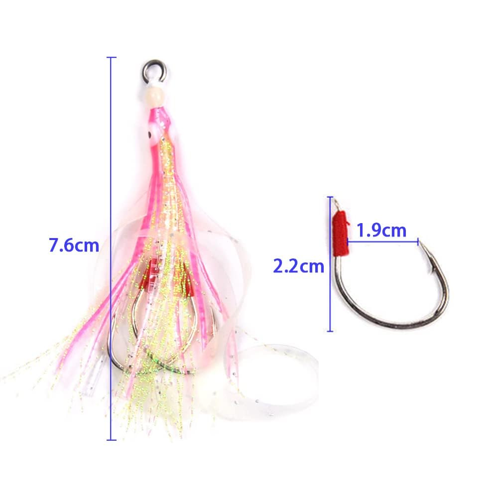 LNJLQW Tairaba Tie Super Octopus Bait Iron Plate Double Hook