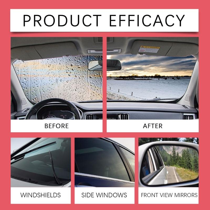 Easy Use Automotive Glass Oil Film Cleaning Car Glass Oil Film Eliminators for  Windshield & Enhances Driving Visibility