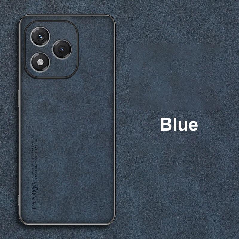 

Чехол для Honor 400 Lite 5G Роскошный чехол для телефона из ПУ кожи для Honor400 Lite Задняя крышка Матовый силиконовый Ударопрочный Полная защита For Honor 400 Lite синий