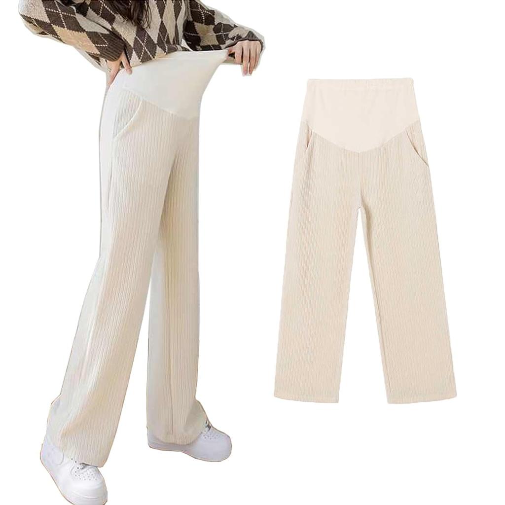 Maternity Brushed Wide Beautiful Heat Long Maternity Boa [TUPOLILI] Pants, Lining, Trousers, Ribbed, Pants, Legs, Retention, Legs, Bottoms, Adjuster,