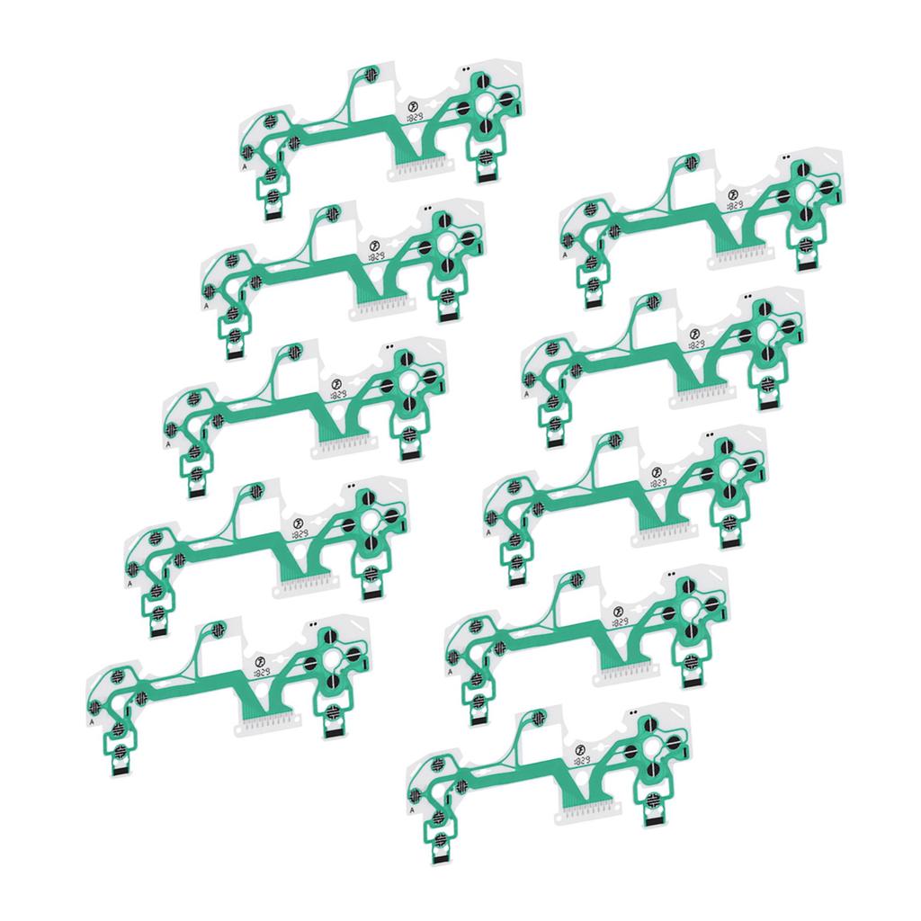 10Pcs Replacement Part Green Keypad Conductive Film For Sony Playstation 4 PS4 Controller