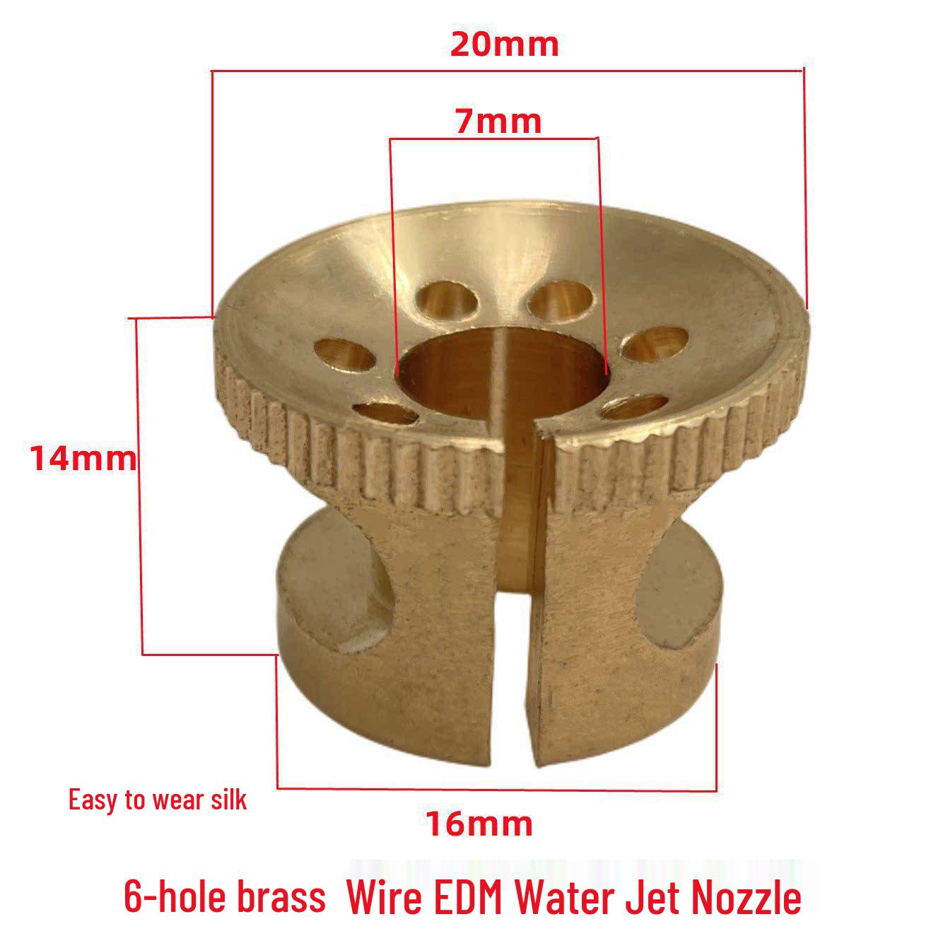 Copper C-Type 6-Hole/9-Hole EDM Water Spray Nozzle for Wire EDM