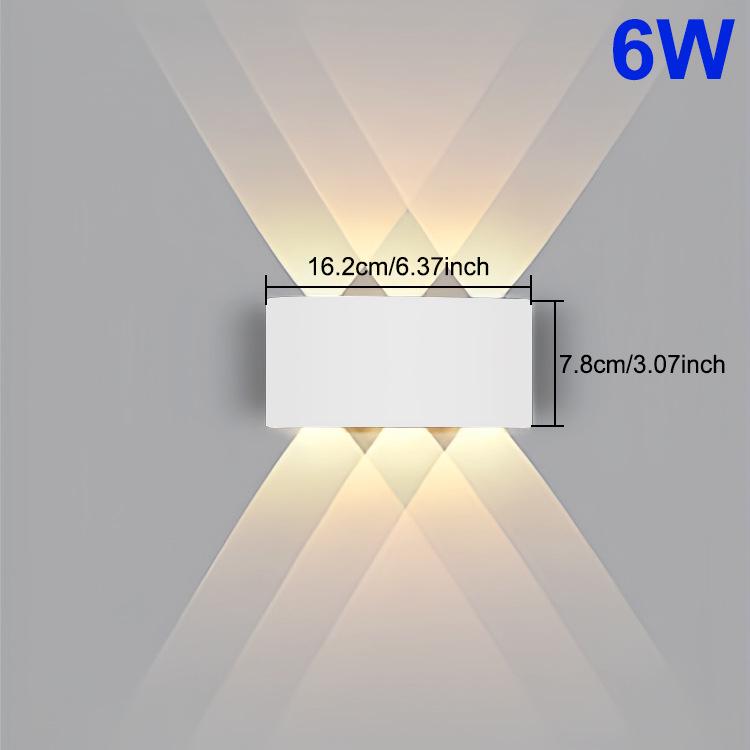 LED Waterproof White Outdoor Wall Lamp - Adjustable, Warm & Cool Light for Garden, Corridor & Living Room