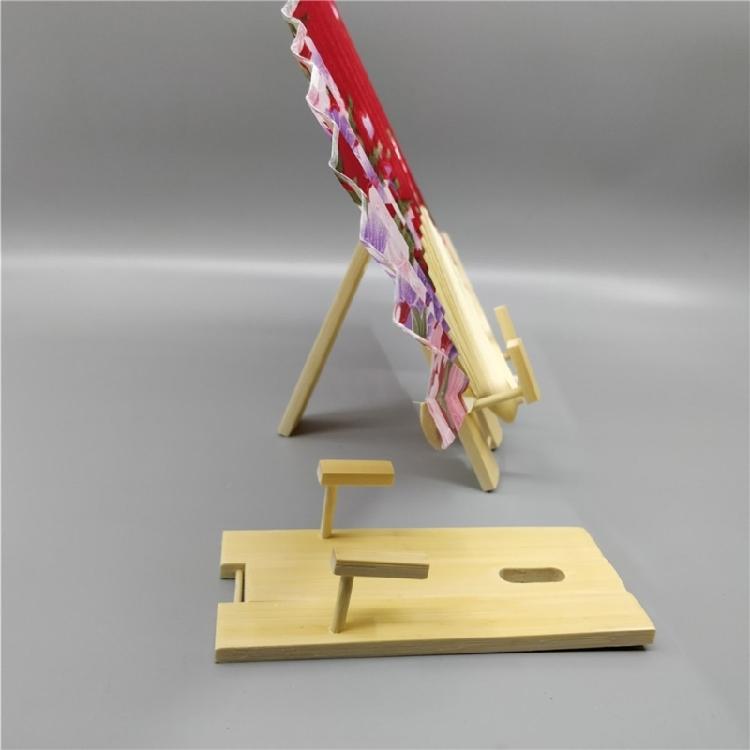 Wood Folding Fan Display Stands Pack of 2 Chinese Hand Fan Holder Rack Tabletop Display for Collectors and Enthusiasts