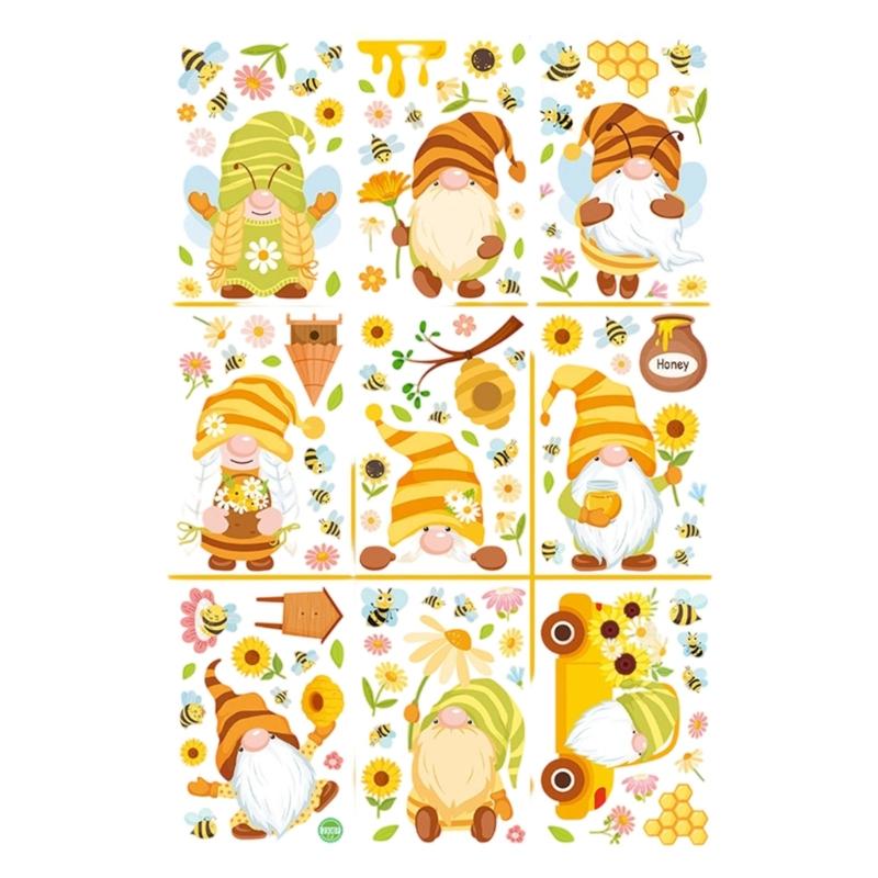 Window Cling Decal Butterfly Flower Pattern Friendly PVC No Residues Easy Application