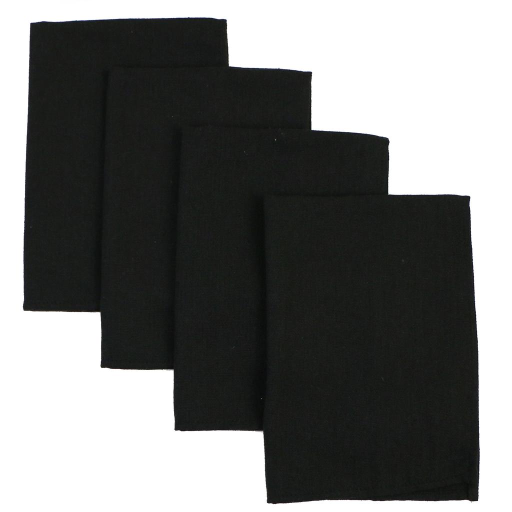 Set of 4 Cotton Linen Dinner Napkins 40x40cm Heavy Cloth Fabric Table Placemats Washable Durable For Party Holiday Wedding Decor