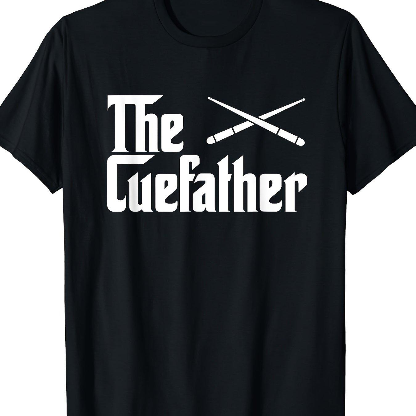The Cuefather Pool Billiards Player Graphic TShirt Breathable Cotton Casual Tee for Men S