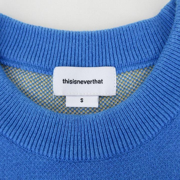 [USED] This Is Never That Jacquard Knit Sweater, Size Small, Blue