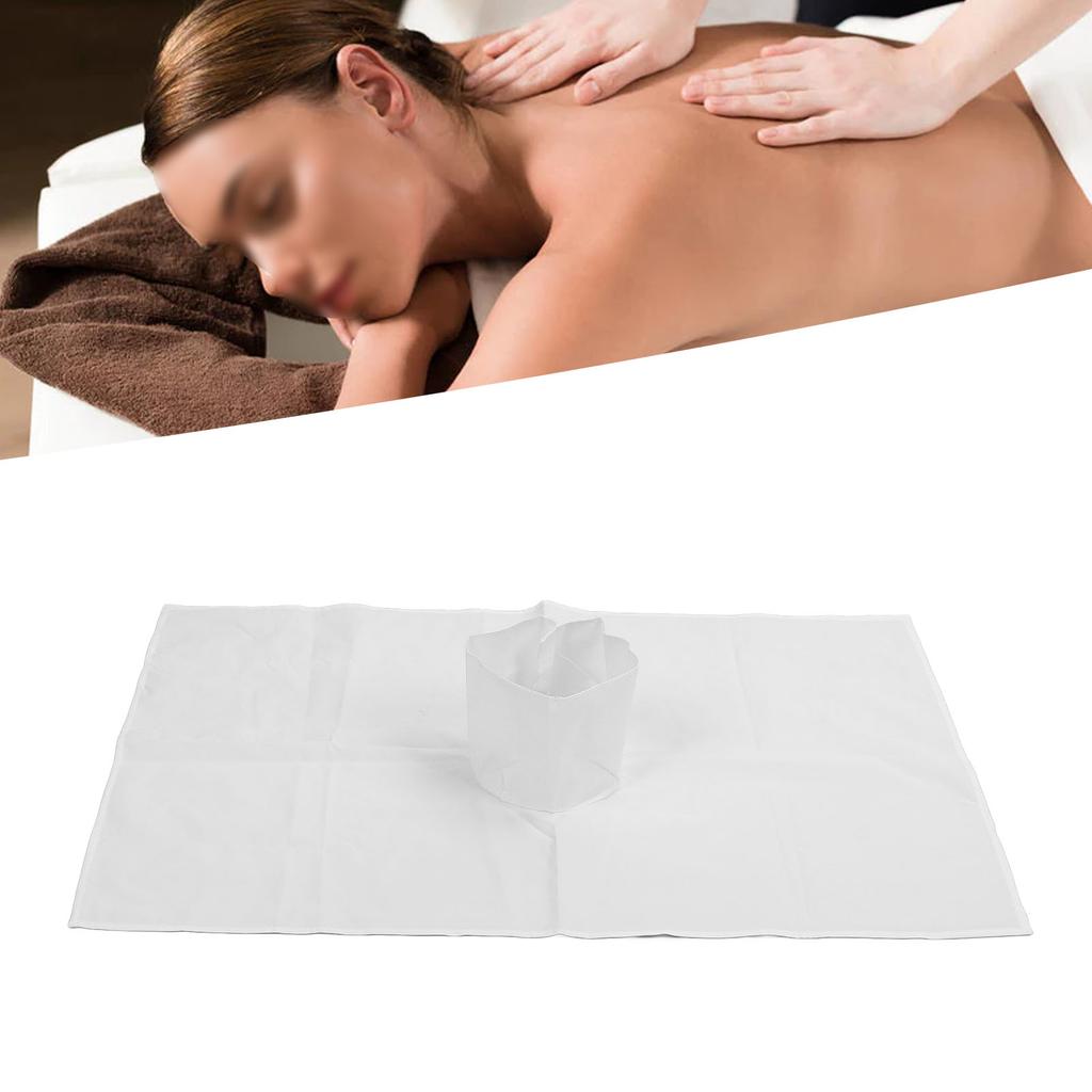 Massage Table Sheet Cotton Soft Washable White Beauty Bed Cover with Hole for Salon Spa Daily Care