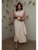 Women's Sleeveless Slimming Long Dress, Solid Color, Round Neck, Temperament Style, New for 2026