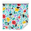 Aquamarine and Sea Green Flowers Wallpaper for Living Room and Bedroom 50x1000