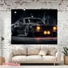 2D Plane, 1 Modern Muscle Car Photo Background - Realistic Classic Car, Smooth Lines and Dynamic Curves