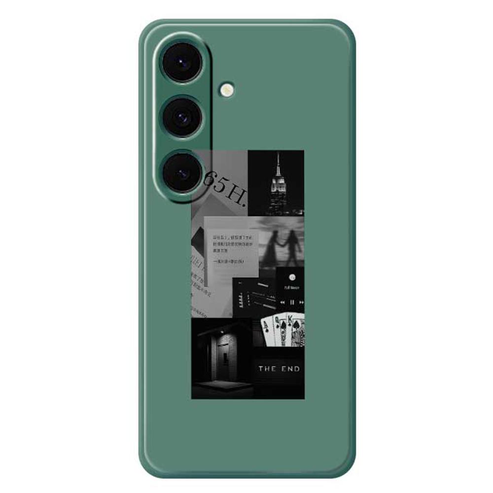 For Samsung Galaxy S24 FE Case Stitching Photos Pattern Printing Straight Edge TPU Phone Back Cover